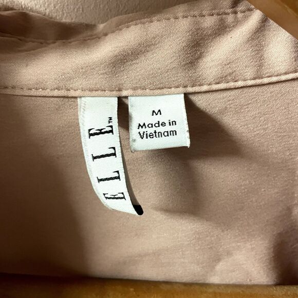 Elle Light Pink Button-Down Shirt Size M GUC - Picture 4 of 12